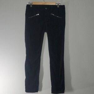 gap 1969 pants women's size 28R 28 size 6 black velour like zipper accents Wow